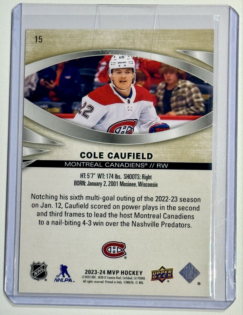 NHL Carte collezionabili: Cole Caufield - MVP - Upper Deck – Usato da CHÂTEL-ST-DENIS venduto da Grepson 1
