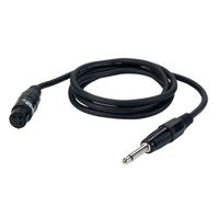DAP XLR Mikrofonkabel Weiblich zu Jack Mono Schwarz 6m