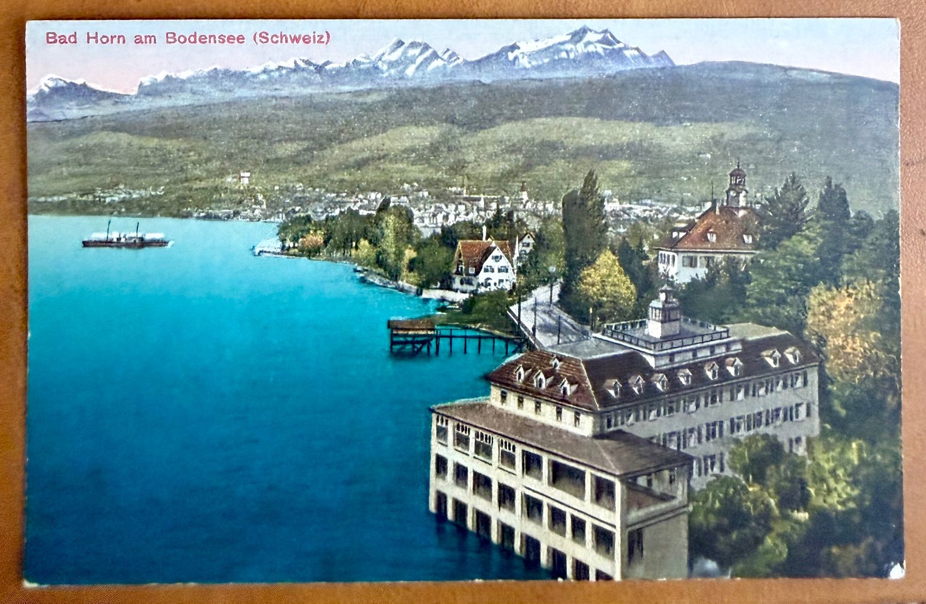 Cartoline postali: Bad Horn am Bodensee - Dampfschiff - AK – Usato da Lutry venduto da Ediego