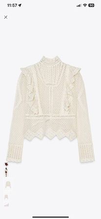 Zara blouse brodée taille M comme neuf