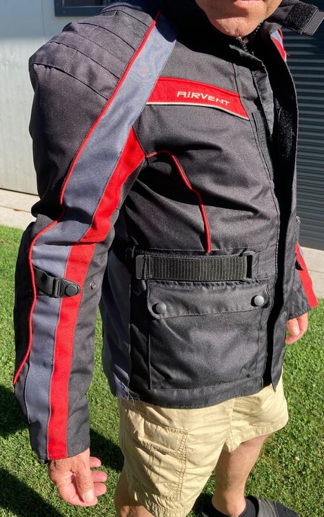 Airvent Motorradjacke schwarz/rot/grau 3