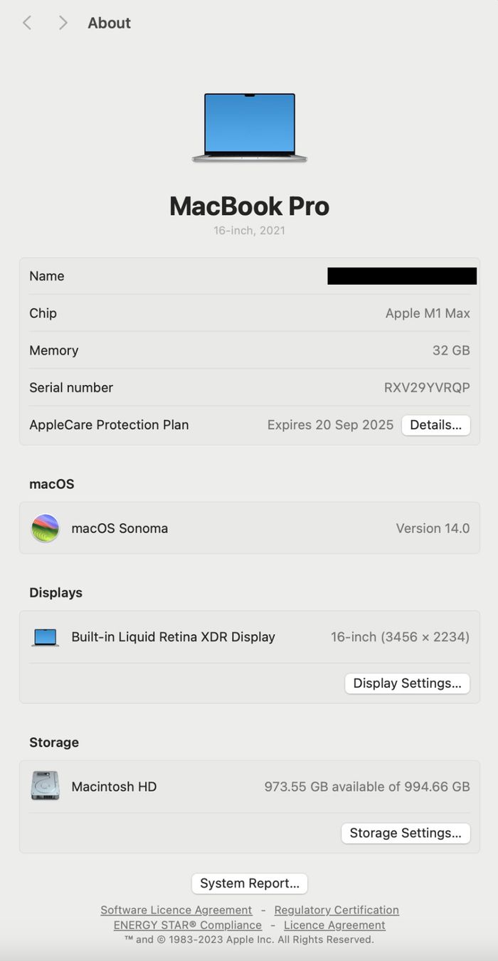 Apple Notebooks: Apple MacBook Pro M1 Max 16.2 (late 2021) – Gebraucht aus Solothurn von  1