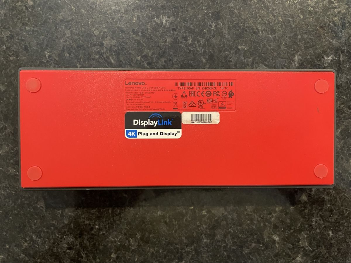 Lenovo Docking station: Thinkpad Hybrid USB-C/A Dock 40AF – Difettoso da Rorschach venduto da lobosch1 2