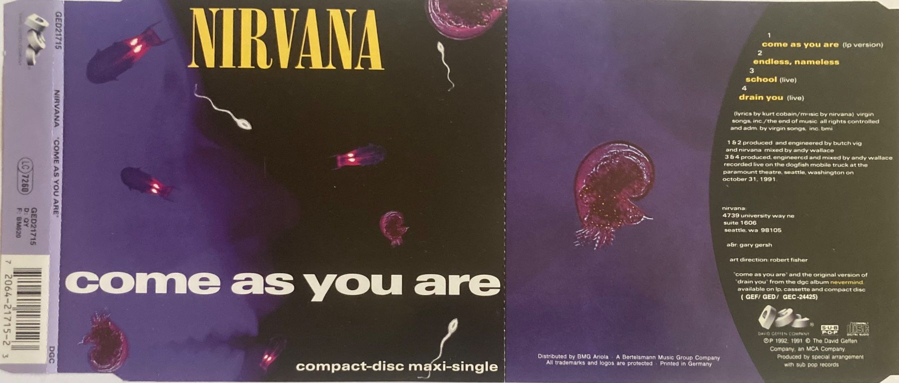 CD: NIRVANA - COME AS YOU ARE – Usato da Poliez-Pittet venduto da Newtown-Records