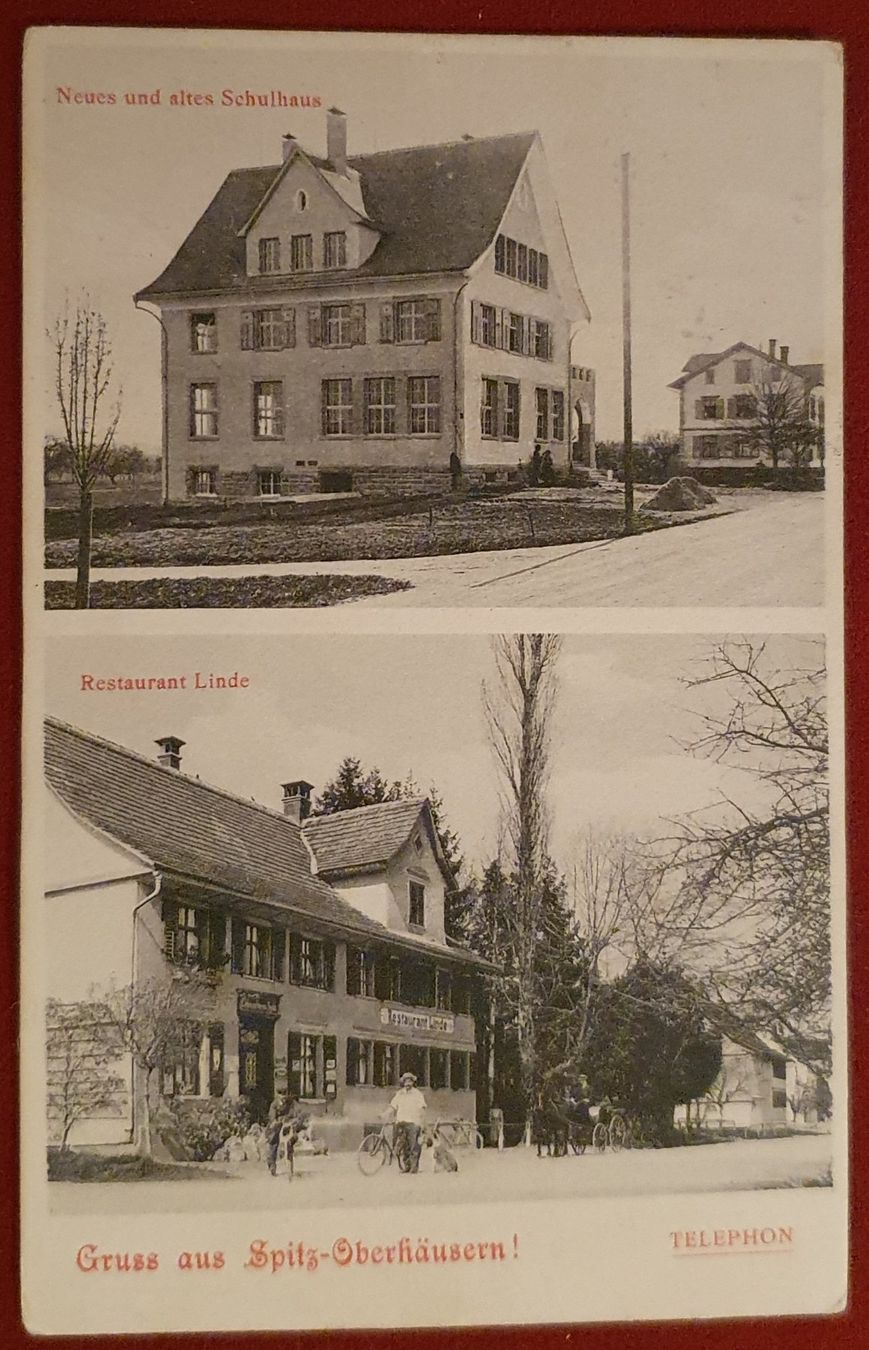 Ansichtskarten: Gruss aus Spitz-Oberhäusern 1909 – Gebraucht aus Kreuzlingen von Rschweiz1