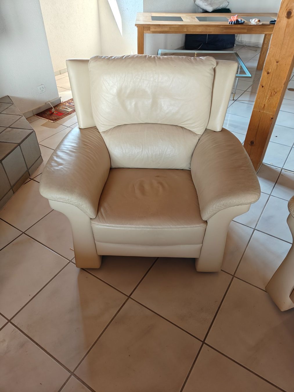 Divani: Polstergarnitur Leder - 3-Sitzer Sofa mit 2 Sesseln – Usato da Birr venduto da DisDas 3