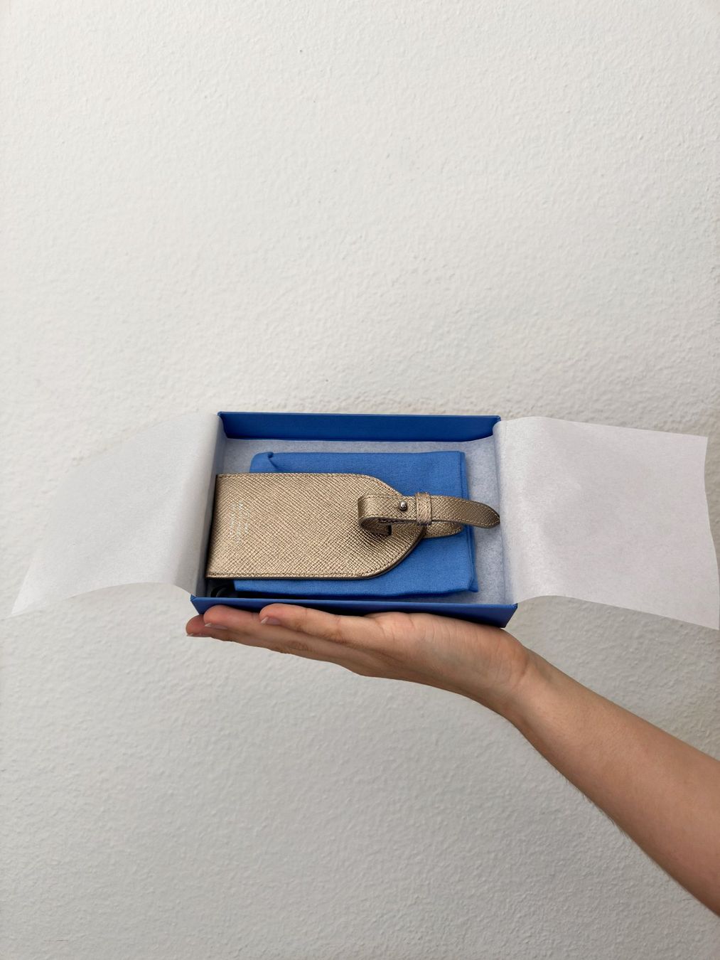 Portachiavi: SMYTHSON, Leder Kofferanhänger, NEU – Nuovo e nell'imballaggio originale da Zürich venduto da gom_wl8d