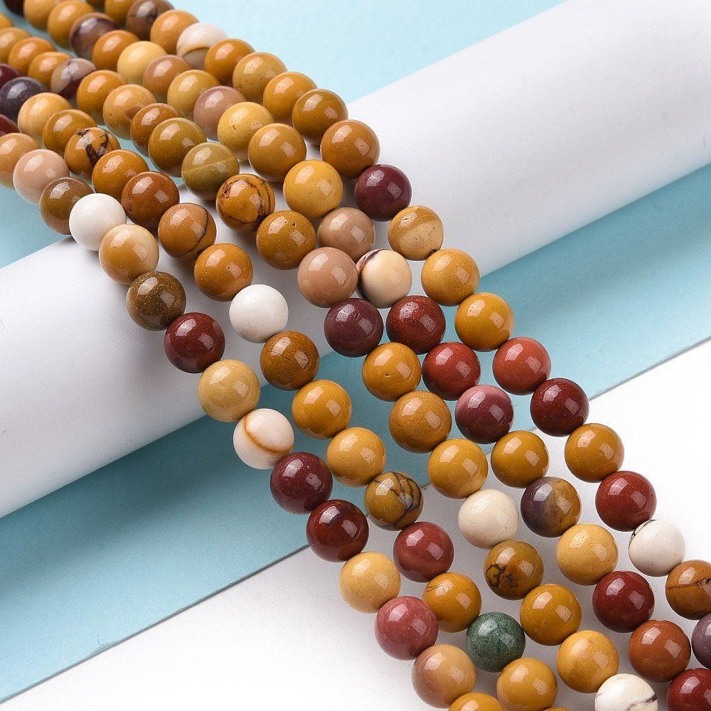 Pietre preziose: Mookaite 6mm 1 Strang – Nuovo (secondo la descrizione) da Alpnachstad venduto da perlengaby 2