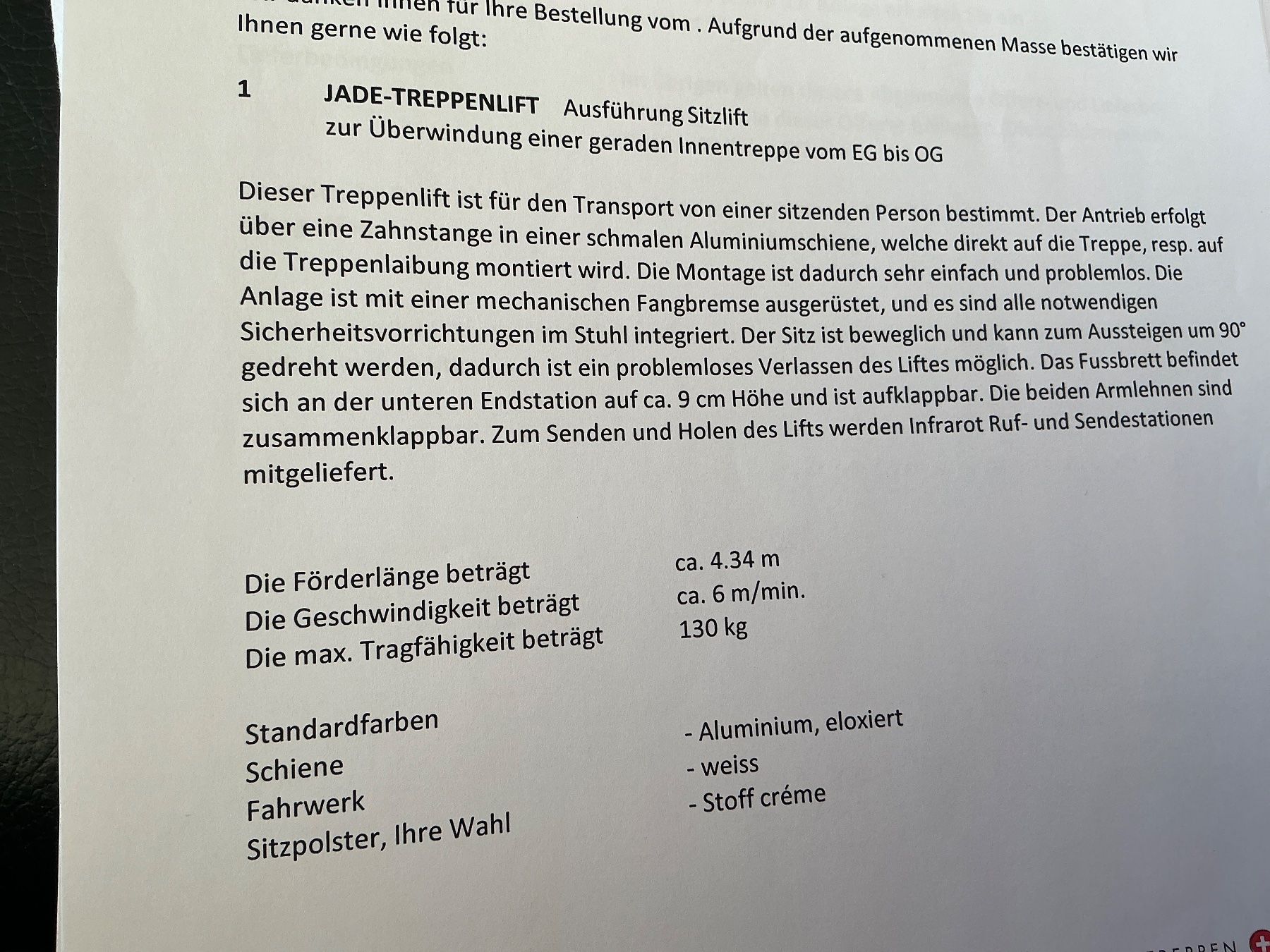 Scale: Treppenlift, über eine Etage, Högg – Usato da Moerschwil venduto da Corsica61 2
