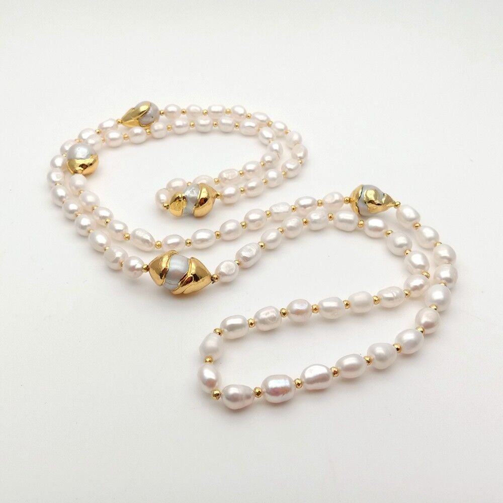 Catenine: 103 cm Weiss Lua Perlenkette Echt Collier Perle Halskette – Nuovo (secondo la descrizione) da Prilly venduto da ilyria73 1
