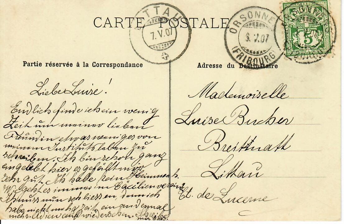 Cartes postales: Orsonnens – D'occasion à Hochdorf par Ziegel-16 1