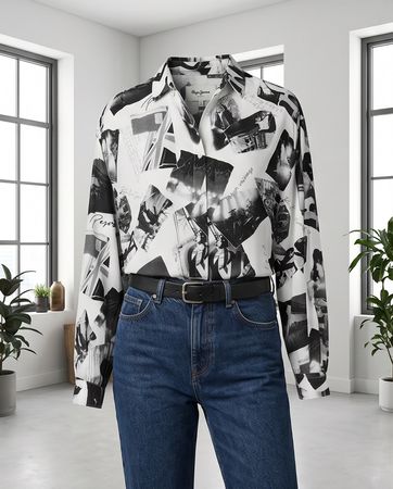 Pepe Jeans chemisier noir blanc - neuf -  taille L