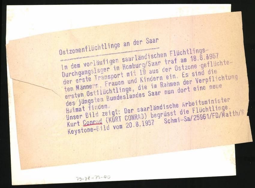 Fotografie & Manifesti: Fotografie Keystone, München, Saarlands – Usato da Berlin venduto da bartko-reher 1