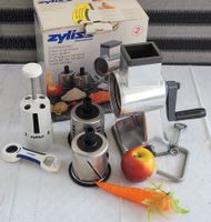 🇨🇭 Vintage Zyliss Trommelreibe Aluguss mit Tischbefestigun