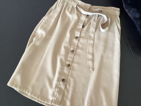 Tom Tailor Rock Beige Gr. 36 Sommerrock mit Knopfleiste