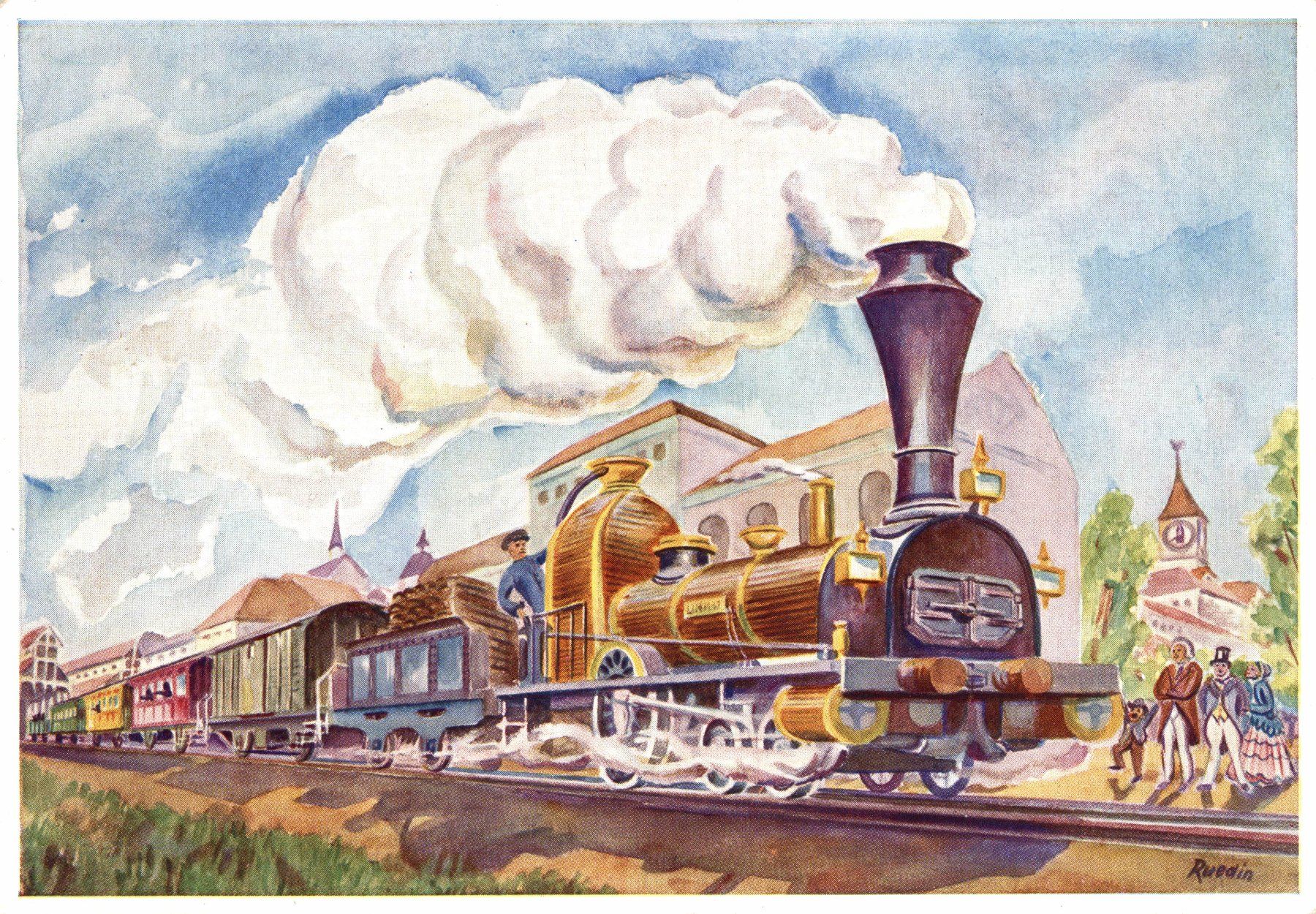 Cartoline postali: Spanisch-Brötli-Bahn (Ruedin) – Usato da Bronschhofen venduto da Astore