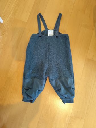 Hessnatur Wollwalk Schurwolle Softshell Latzhose Gr 74/80