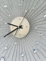 Schöne "Sunburst Cristal" Wanduhr 50cm 