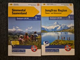 Wanderkarten - Kümmerly+Frey - Simmental 17 / Jungfrau 18