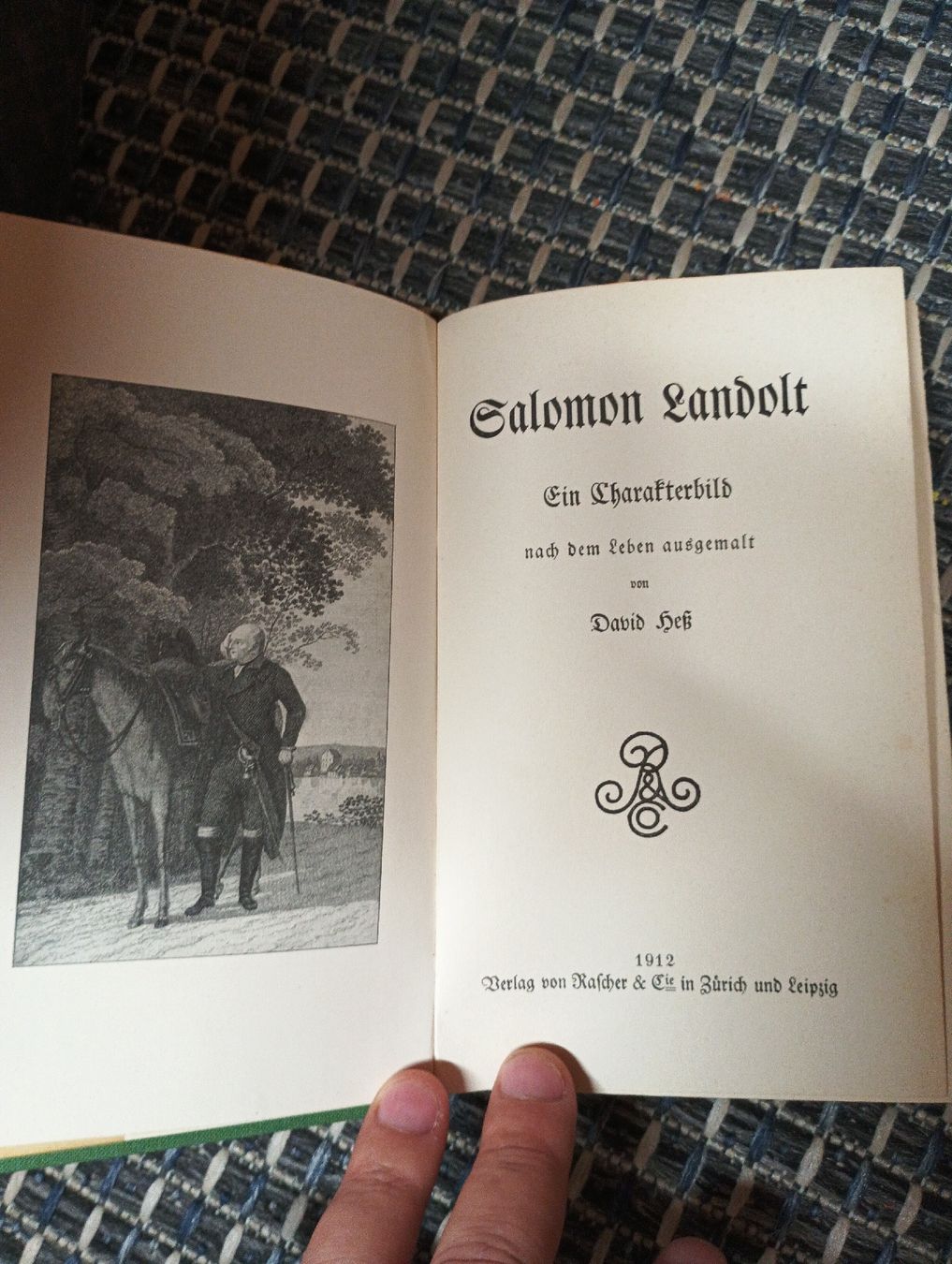 Libri: Buch David Hess Salomon Landolt Ein Charakterbild 1912. – Usato da Herisau venduto da mda_lzj9 1