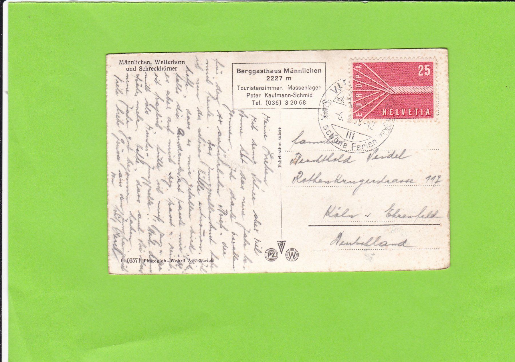 Cartes postales: Männlichen-Skiläufer – D'occasion à St. Peterzell par neckertal 1