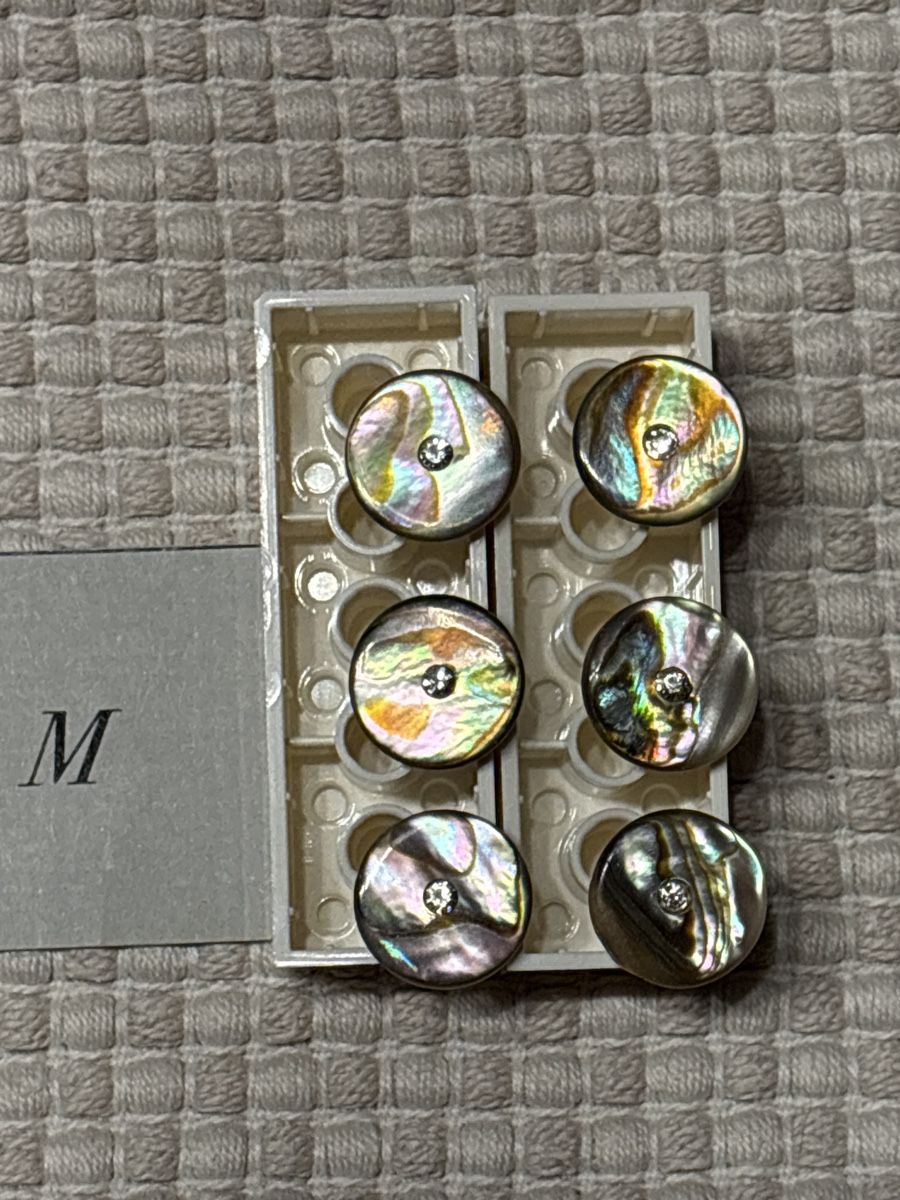 Bottoni: 6 Perlmutt Knöpfe mit Strass / 11 mm – Nuovo (secondo la descrizione) da Rümlang venduto da BoutiqueMonique16