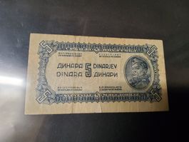 Banknote Jugoslawien 1944