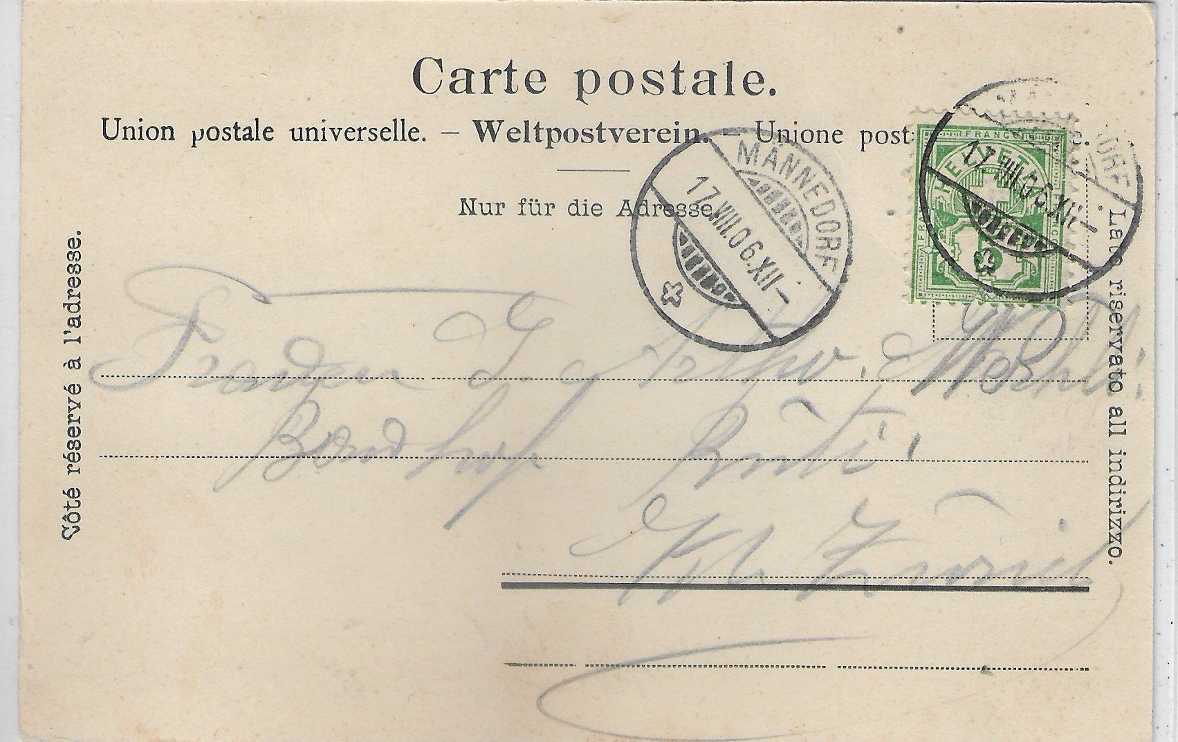 Cartoline postali: Hotel Wildemann - Männedorf – Usato da Ettingen venduto da Kartenplanet 1