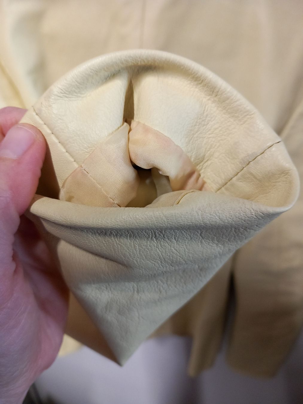 Jacken: Lederjacke Frühling Gr.40 hellgelb – Gebraucht aus Gwatt (Thun) von umwelt-brocki 3