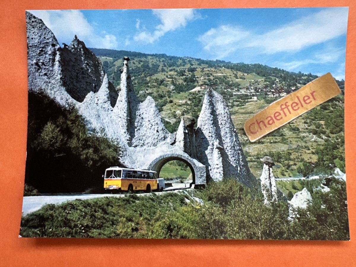 Cartoline postali: Les Pyramides d'Euseigne, Wallis 80er – Usato da Zürich venduto da Chaeffeler
