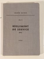 Armée Suisse Réglement de service 1954 (RS) 51.21