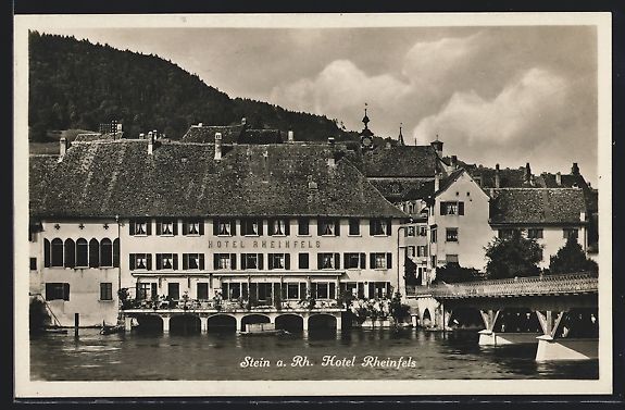 Cartoline postali: AK Stein a. Rh., Hotel Rheinfels, 1929 – Usato da Berlin venduto da bartko-reher