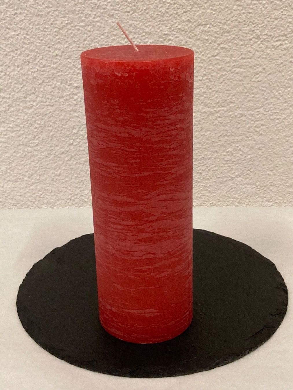 Candele: Kerze 8 x 22 cm, rot rustic, ca. 950g – Nuovo (secondo la descrizione) da Neuenhof venduto da jorogo 2