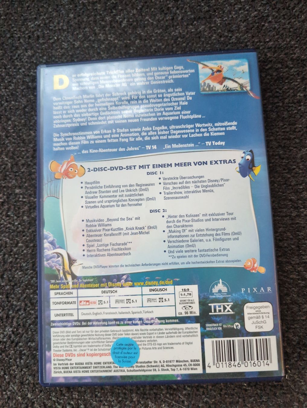 Alle DVDs: FINDET NEMO – Gebraucht aus Heimiswil von schlaefli83 1