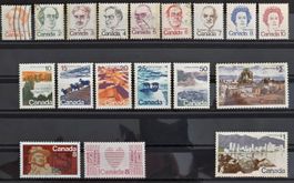 Kanada 1970er Lot Premierminister Landschaften $1 $2 Gemisch
