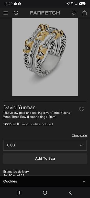 Ringe: David Yurman Ring 7.4g – Gebraucht aus Fahrweid von ako_kj6k