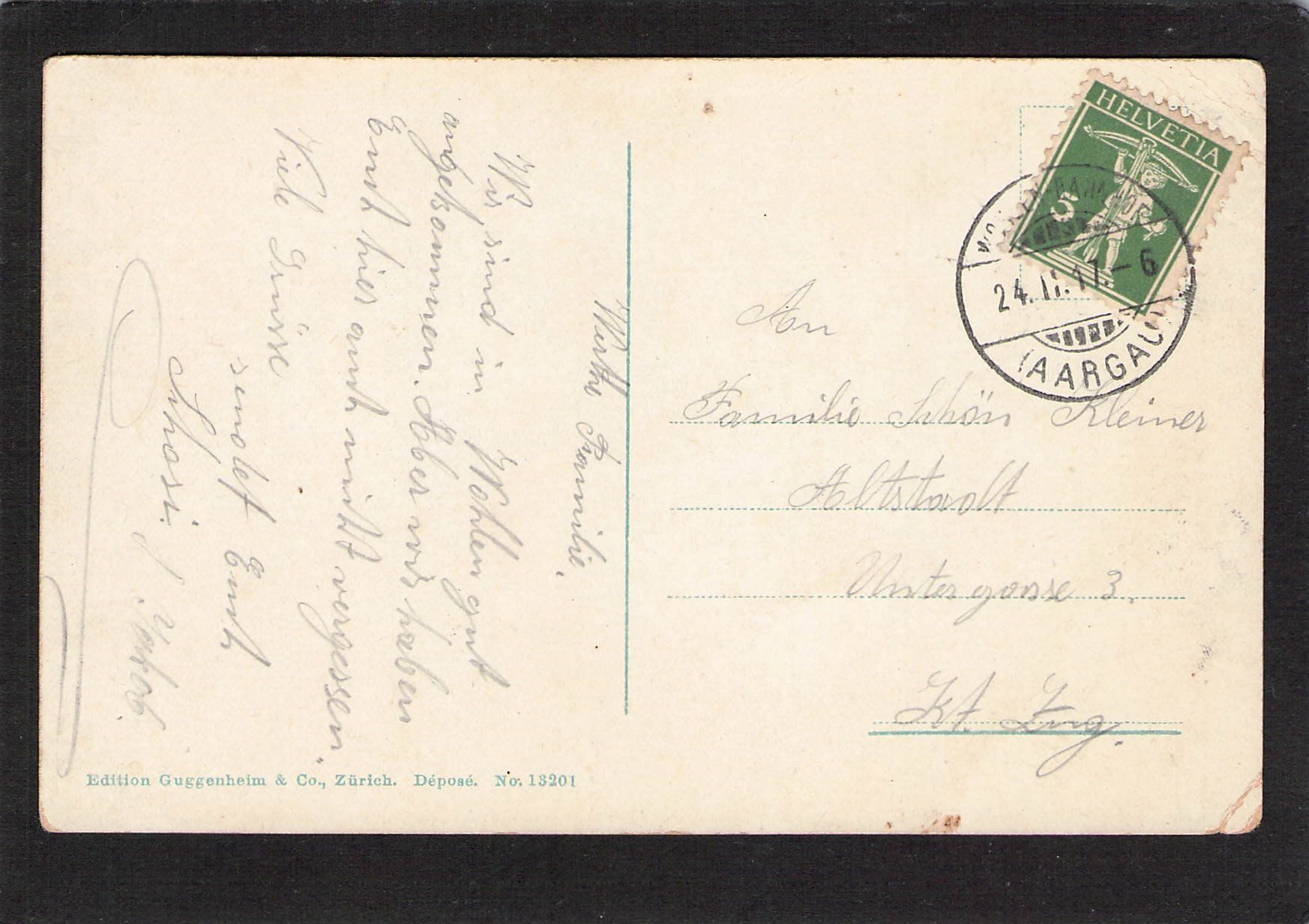 Cartoline postali: #Wohlen AG , gel. 1917 – Usato da Reichenburg venduto da Pipo-67 1