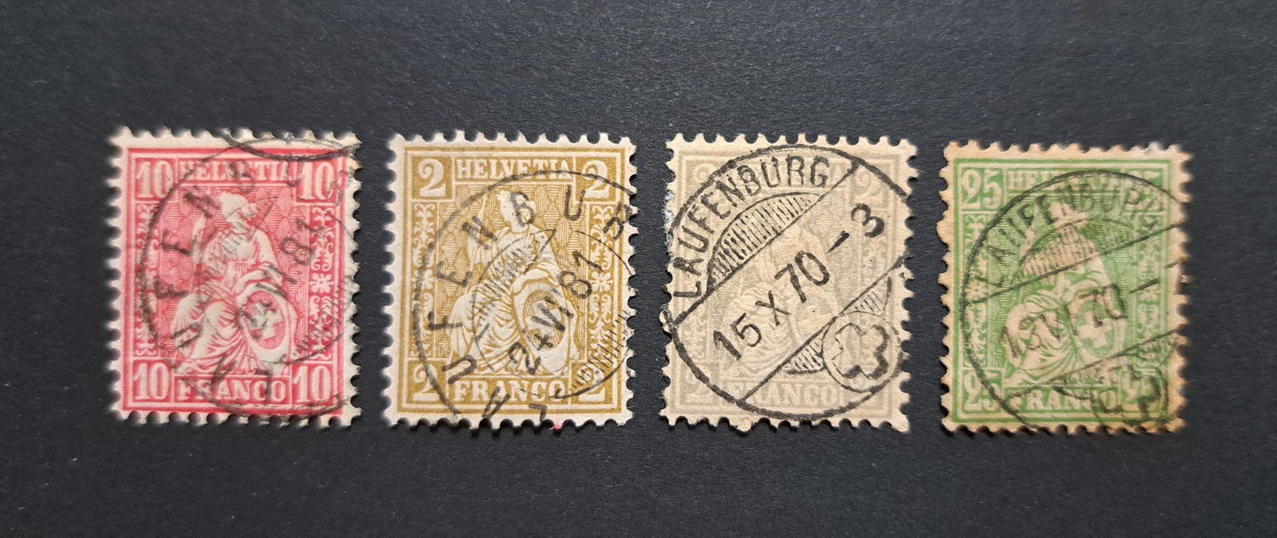 Tous les timbres: Lot mit 9 Sitzende Helvetia – D'occasion à Unterägeri par PhilatelieStudiger 2