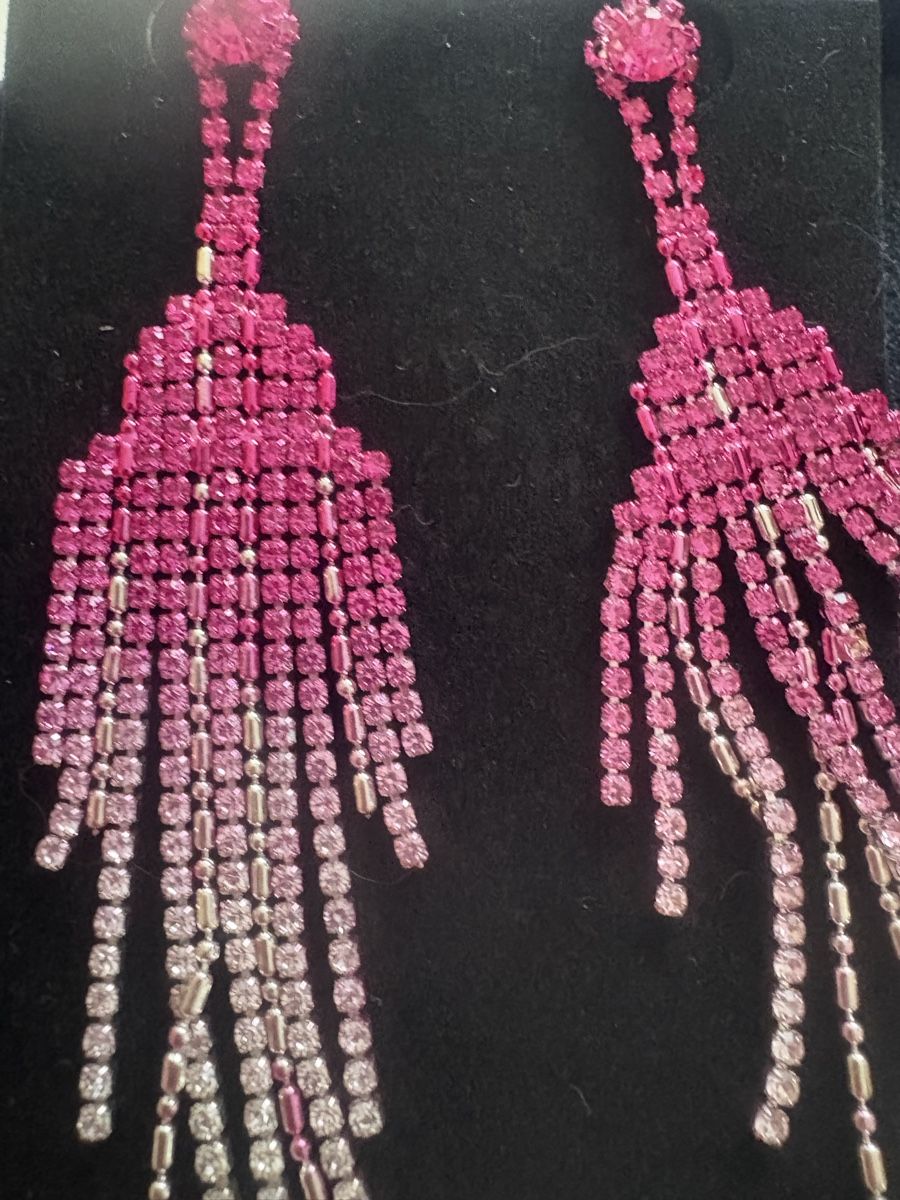 Orecchini pendenti & Orecchini a lobo: Glamouröse Pinke Ohrringe , NEU – Nuovo (secondo la descrizione) da Obbürgen venduto da bugi6868 4