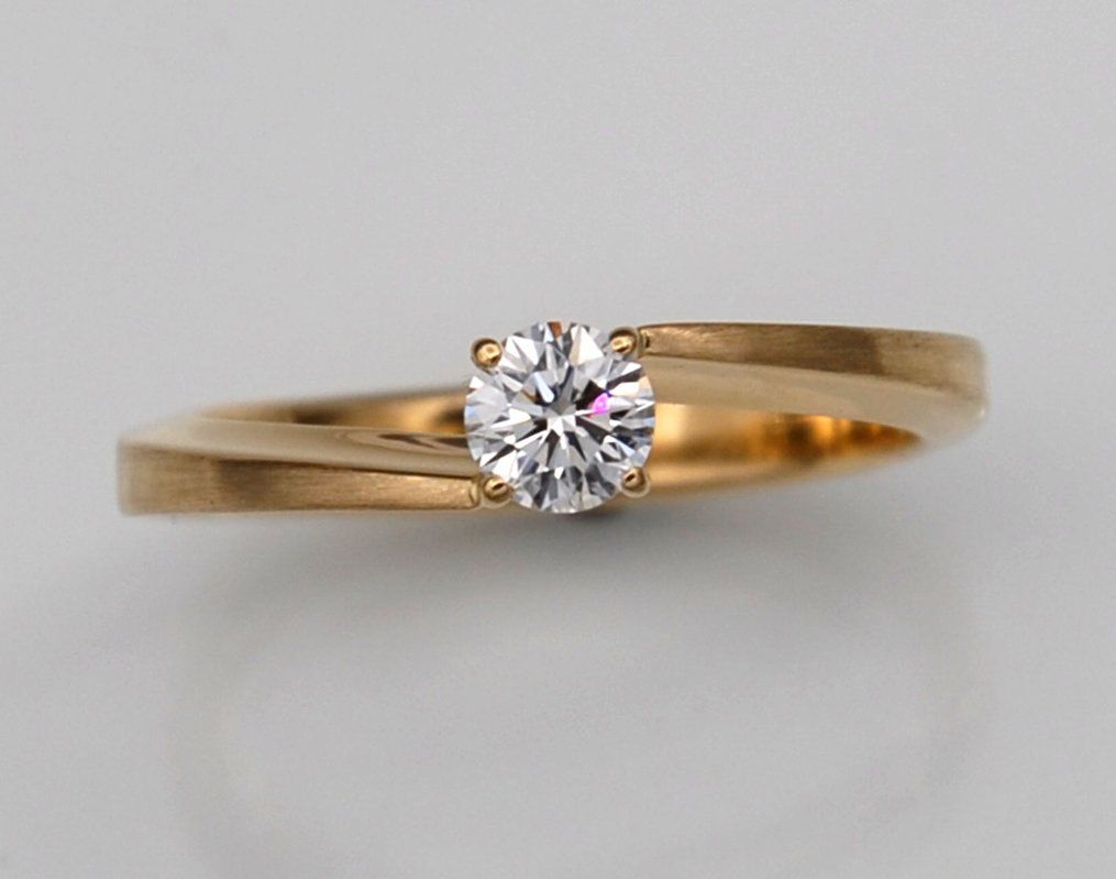 Anelli: Solitaire Ring (Unikat / echter Diamant) – Nuovo e nell'imballaggio originale da Baar venduto da Brooddy87
