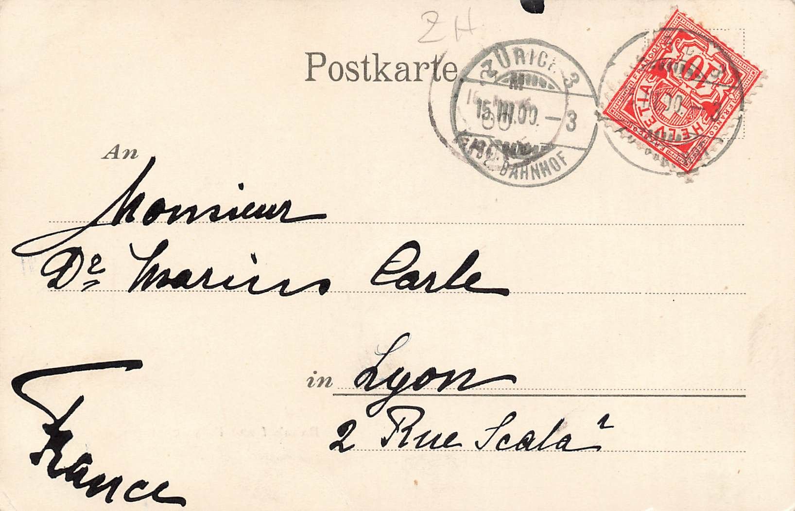 Cartoline postali: Zürich (ZH) Bahnhof und Polytechnikum – Usato da Biasca venduto da Blenio71 1