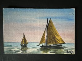 PostkarteSegelboot Gemälde  1915 (P113)