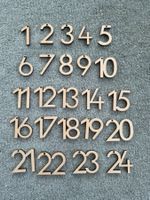 Holzzahlen Adventskalender