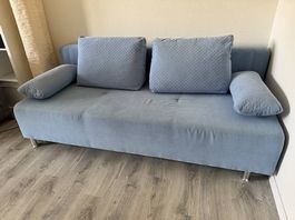 Schlafsofa 140x200 mit Bettkasten  stabiles Doppelbett