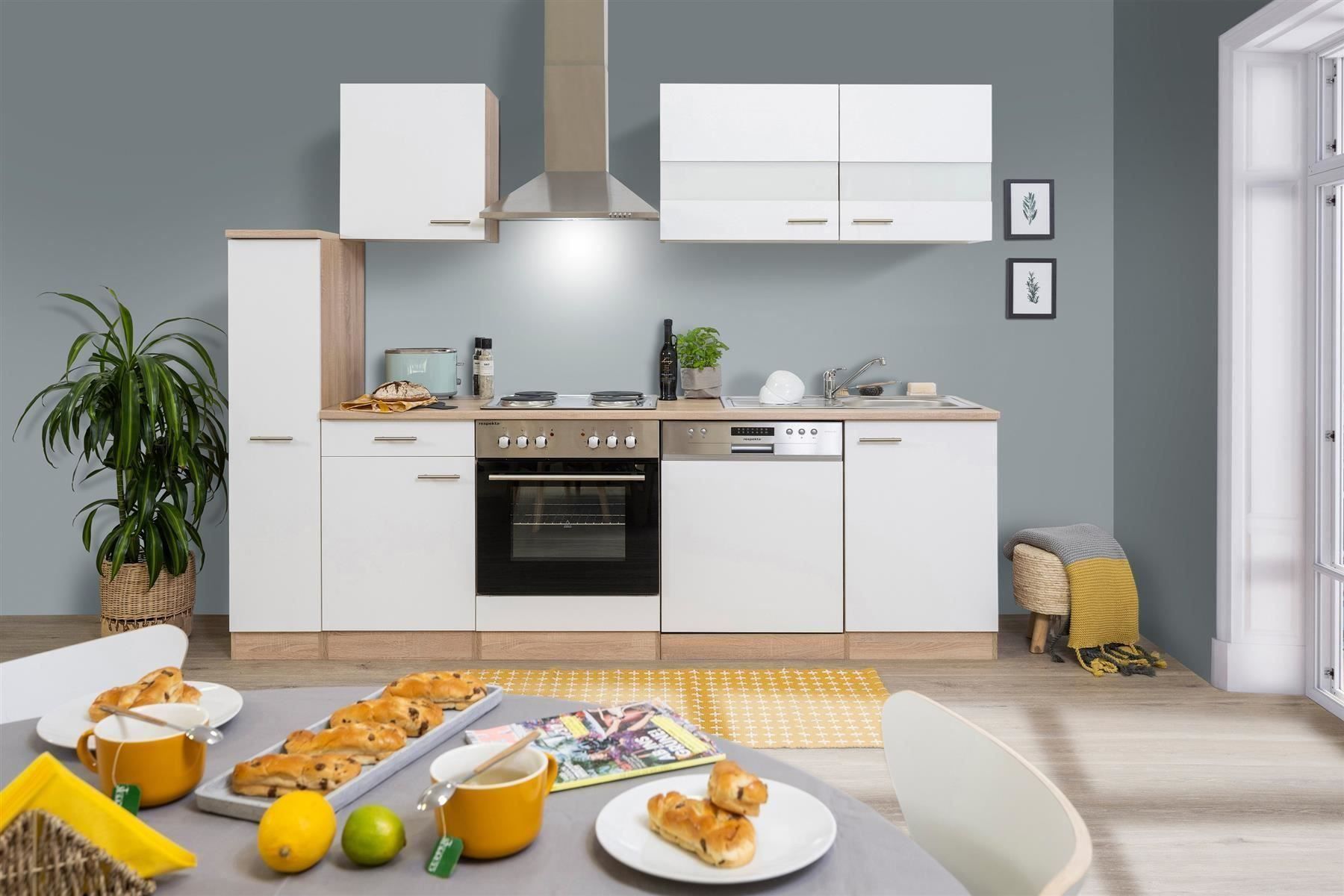 Cucine complete: 612 Küchenzeile Singleküche 250cm E/S/W - Küche Einbauküche – Nuovo e nell'imballaggio originale da Wallenwil venduto da toesstalvertrieb
