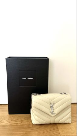 Saint Laurent LouLou Bag small in vintage blanc