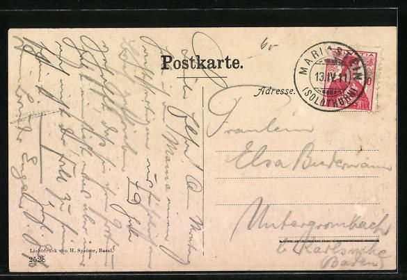 Cartoline postali: AK Mariastein, Teilansicht mit Kirche – Usato da Berlin venduto da bartko-reher 1