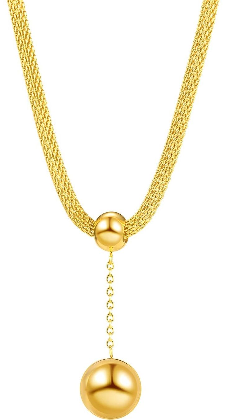 Catenine: Collier doré avec pendentif boule - Élégance intemporelle – Nuovo e nell'imballaggio originale da Gimel venduto da SimoneTata