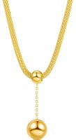 Collier doré avec pendentif boule - Élégance intemporelle
