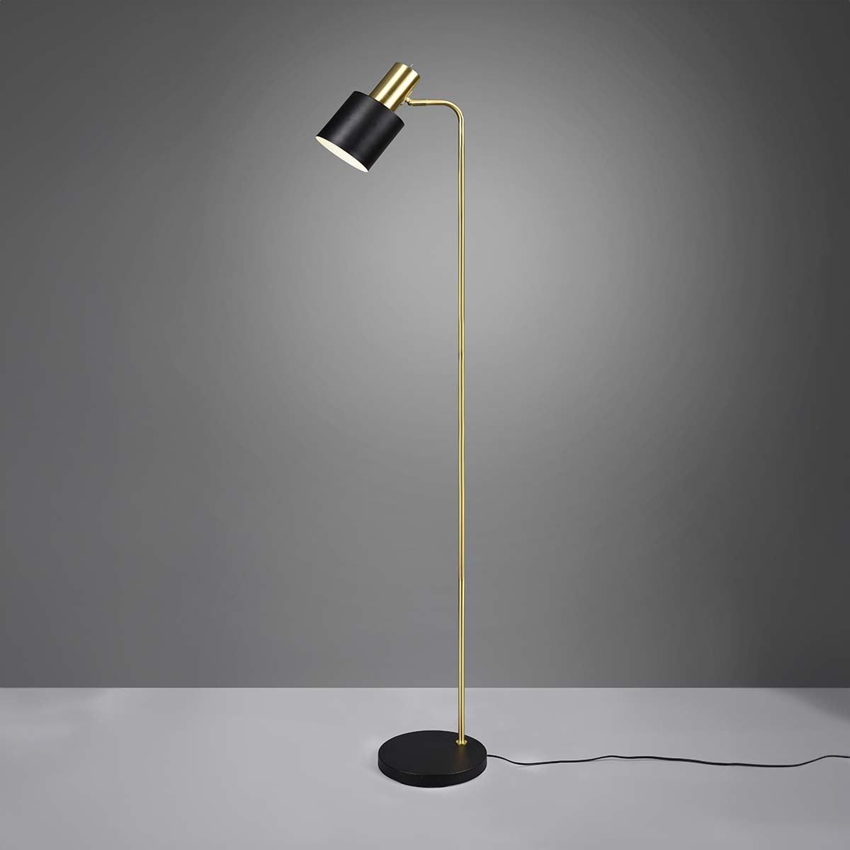 Lampen: Stehleuchte, Schwarz, Gold, 153 cm Höhe – Neu (gemäss Beschreibung) aus Kreuzlingen von Smart-Light